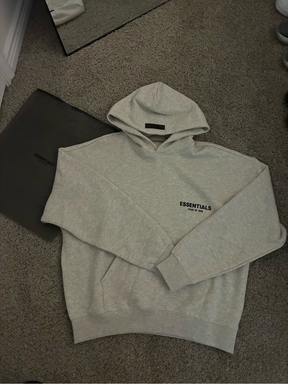 Fear of God ESSENTIALS Light Gray Hoodie